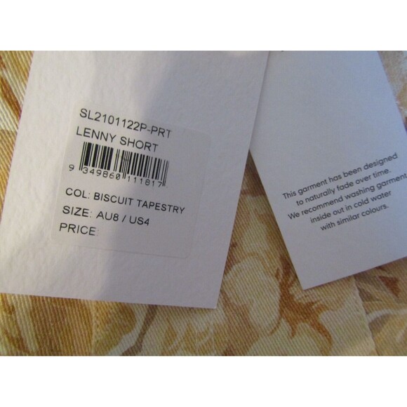 SIGNIFICANT OTHER Jean Shorts LENNY Biscuit Tapestry Womens NWT MRP $199 Size 4 - Picture 10 of 10